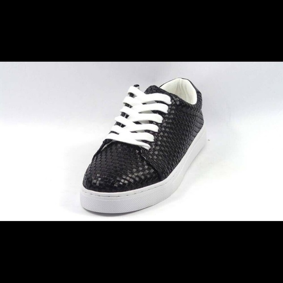 Isaac Mizrahi Live Woven Black Sneakers - Picture 1 of 9
